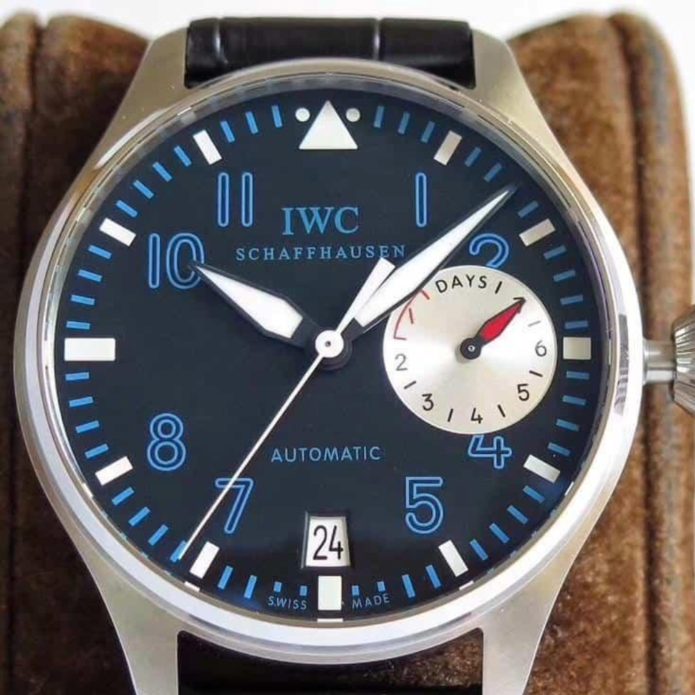 ZF공장 IWC 빅 파일럿 헤리티지 티타늄 블루 다이얼 레더 스트랩 46mm IW500431