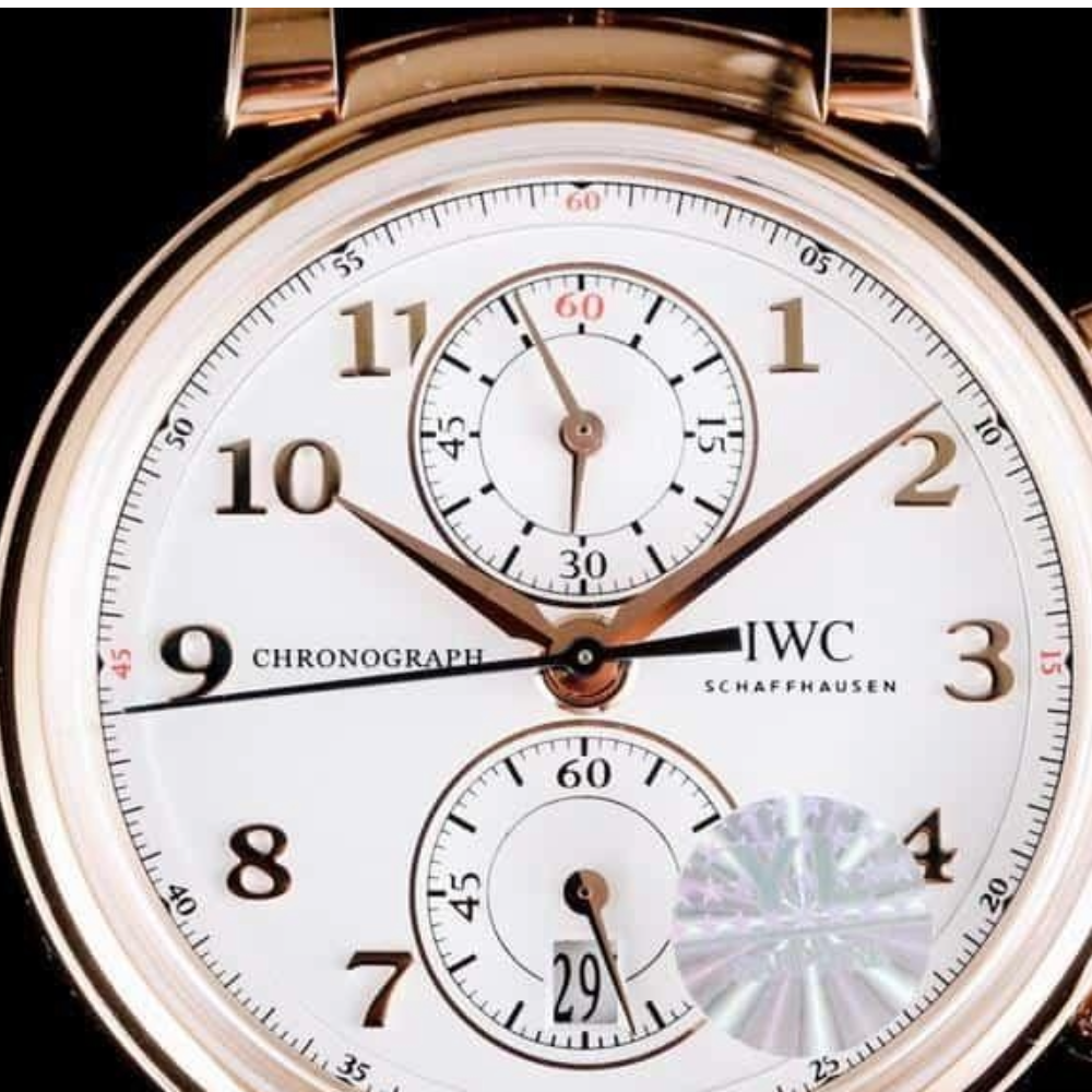 YL공장 IWC 라우레우스 스포츠 재단 한정판 스폐셜 에디션 로즈골드 레더 스트랩 42mm IW3934
