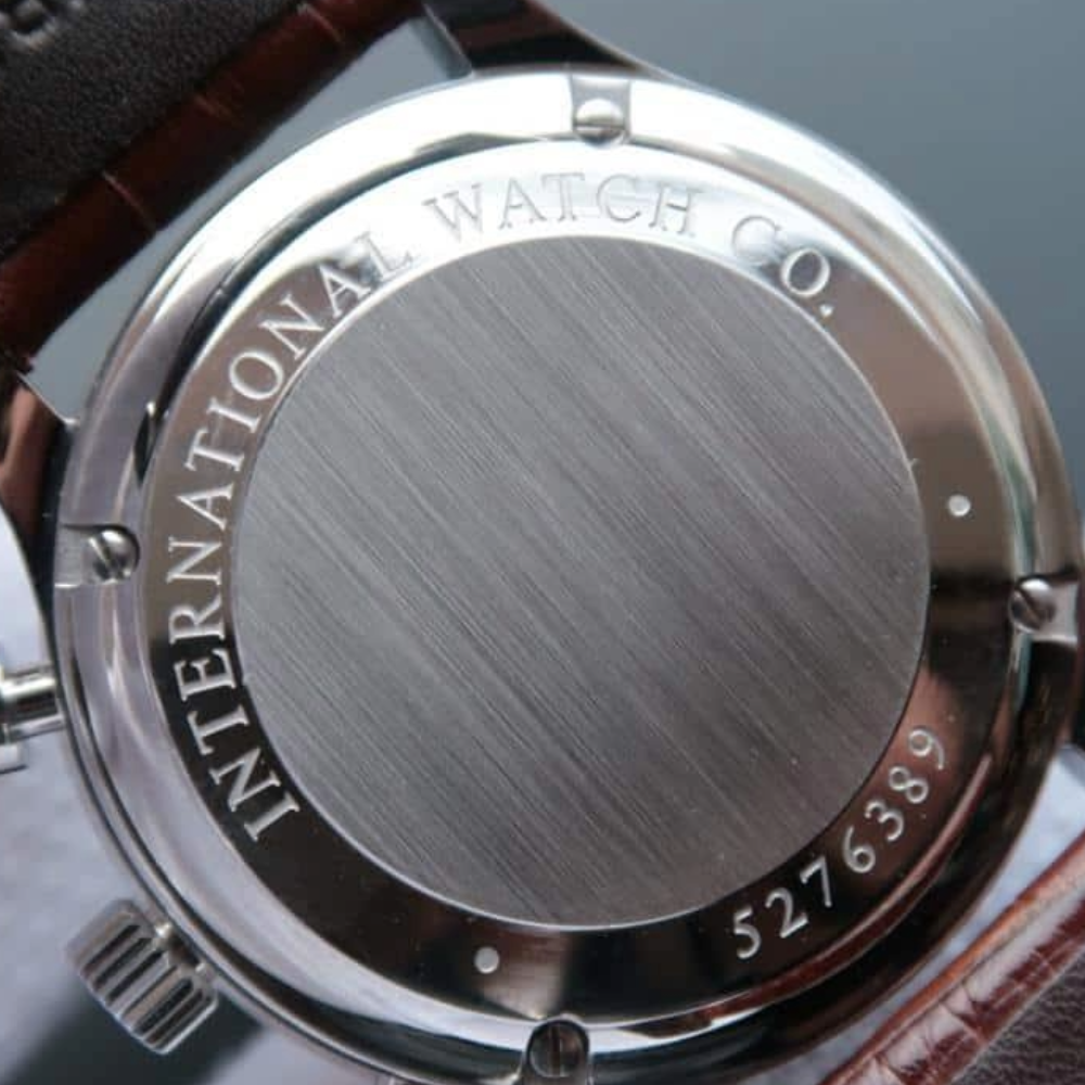 ZF공장 IWC 포르투기저 슈퍼 울트라씬 크로노그래프 스틸 블랙/화이트 다이얼 레더 스트랩 40.9mm IW371404