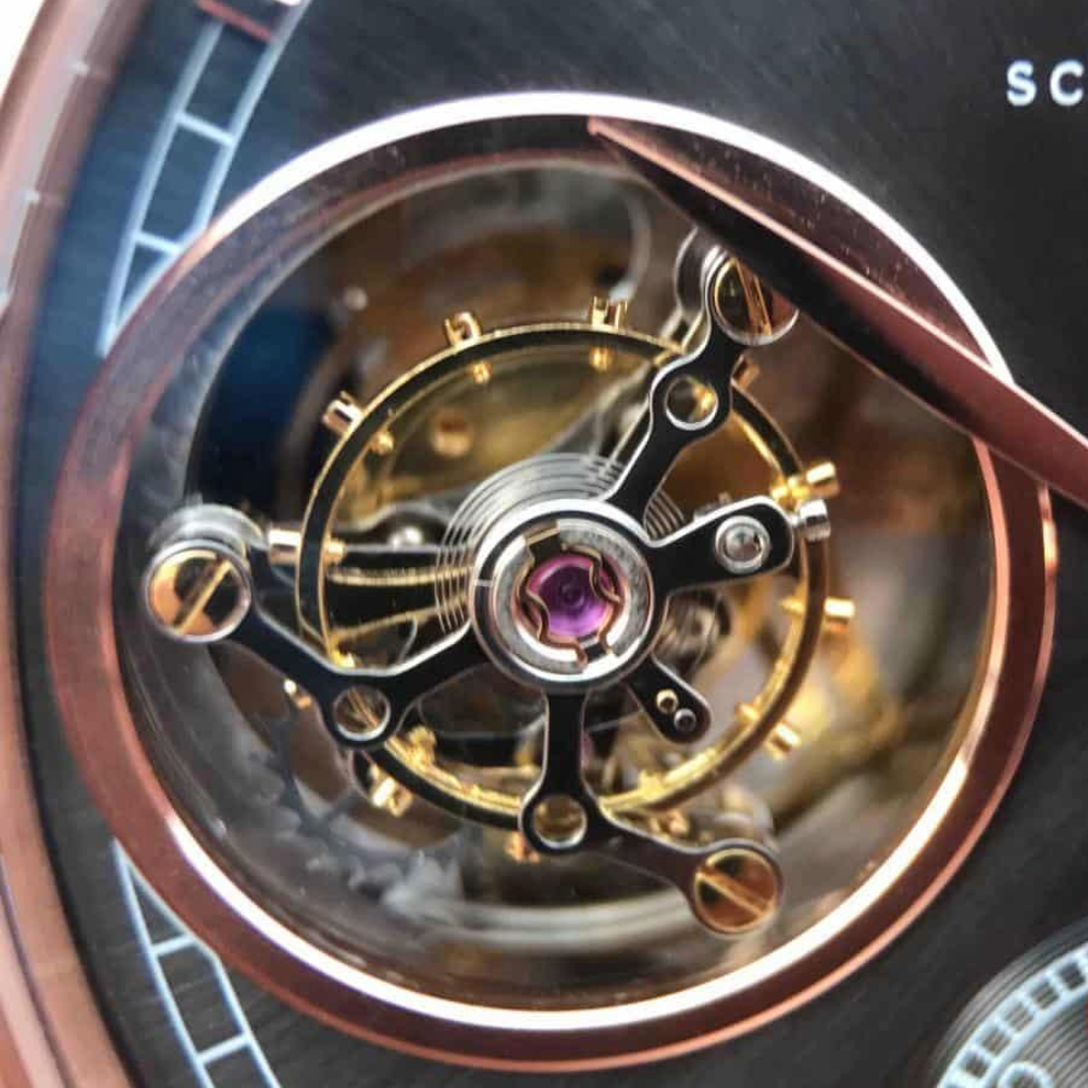 AZ공장 IWC 포르투기저 투르비옹 오토매틱 로즈골드 그레이 다이얼 레더 스트랩 42mm IW546302