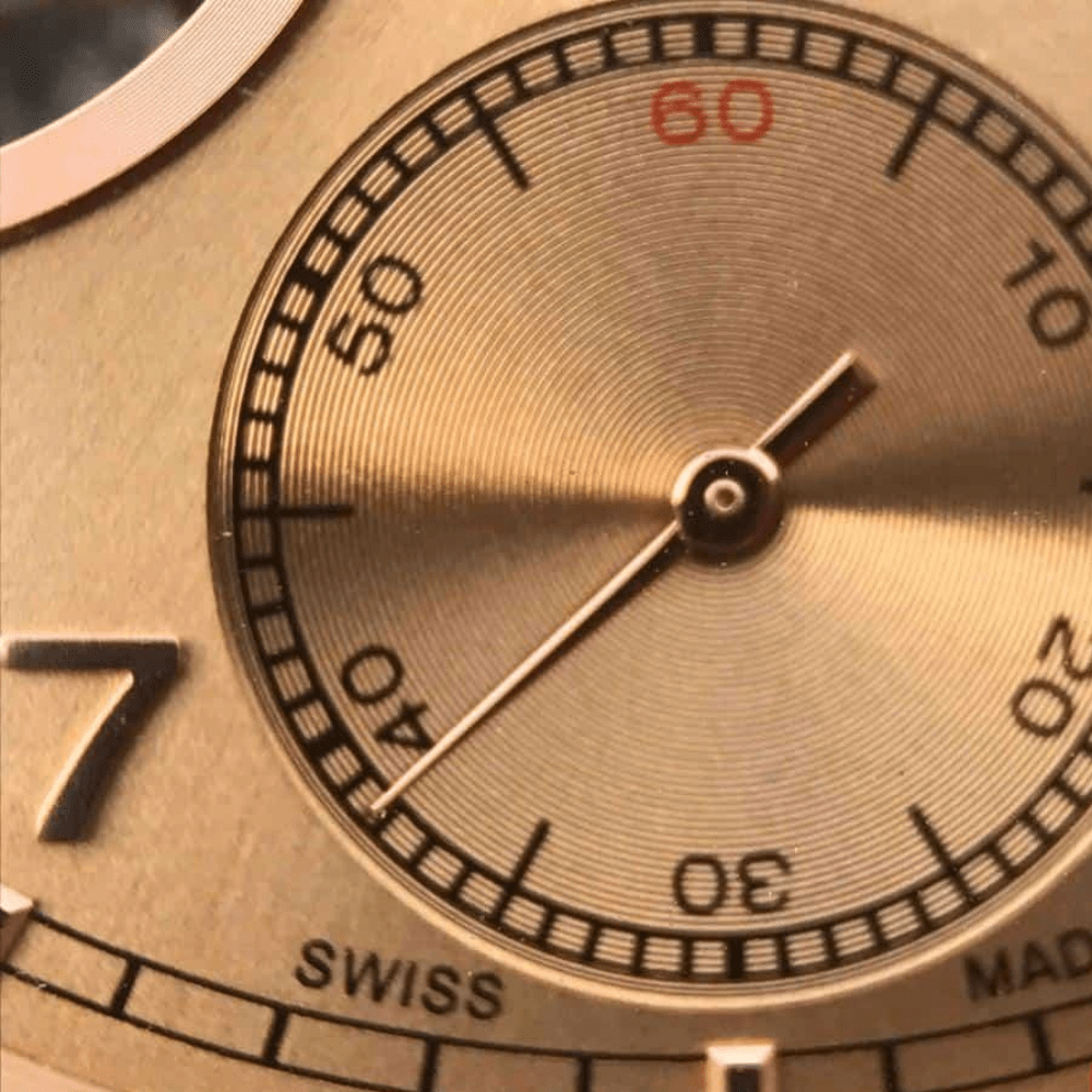 AZ공장 IWC 포르투기저 투르비옹 오토매틱 스틸 로즈골드 레더 스트랩 42mm IW546302