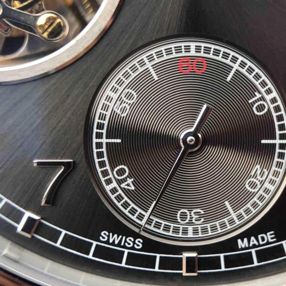 AZ공장 IWC 포르투기저 투르비옹 오토매틱 스틸 그레이 다이얼 레더 스트랩 42mm IW546302