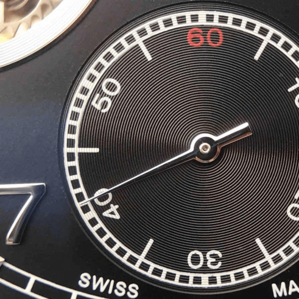 AZ공장 IWC 포르투기저 투르비옹 오토매틱 스틸 블랙 다이얼 레더 스트랩 42mm IW546302