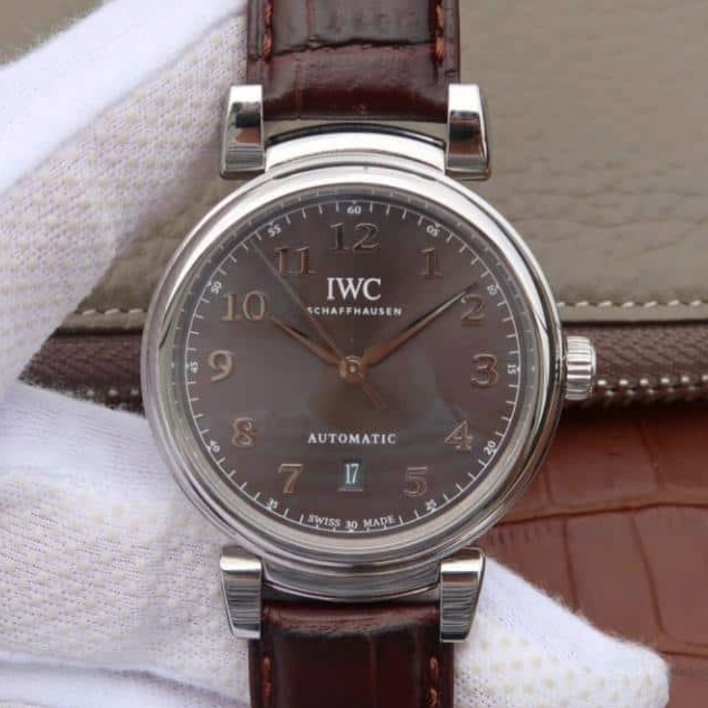TW공장 IWC 다빈치 스틸 그레이 다이얼 레더 스트랩 40mm IW356602