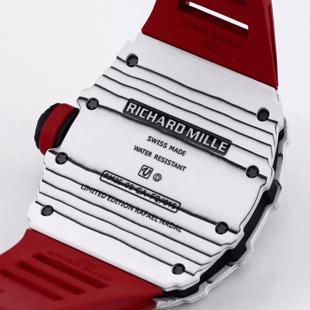 BBR공장 리차드밀 라파엘 나달 화이트 카본 스켈레톤 다이얼 레드 러버 스트랩 RM35-01