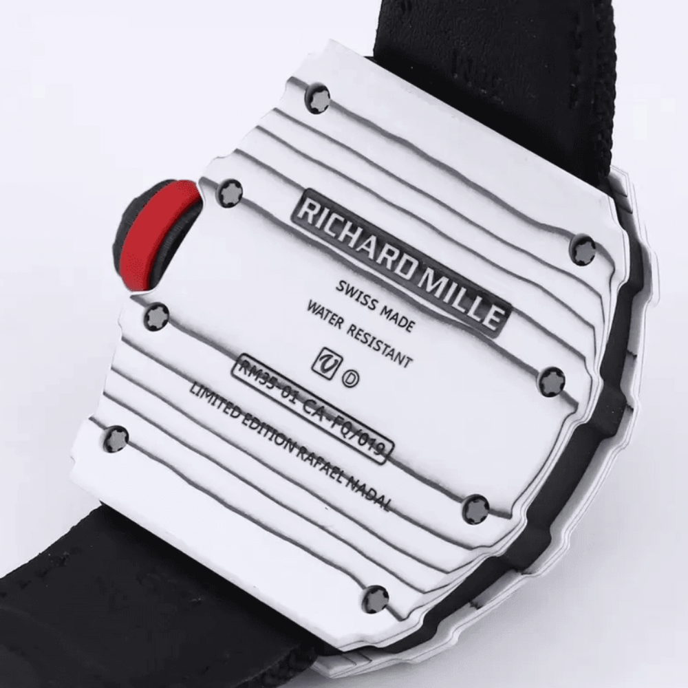 BBR공장 리차드밀 라파엘 나달 화이트 카본 스켈레톤 다이얼 블랙 우븐 스트랩 RM35-01