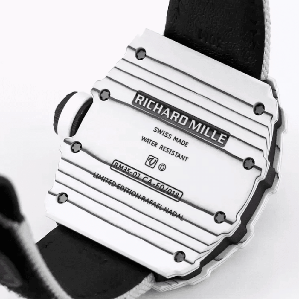 BBR공장 리차드밀 라파엘 나달 화이트 카본 스켈레톤 다이얼 화이트 우븐 스트랩 RM35-01