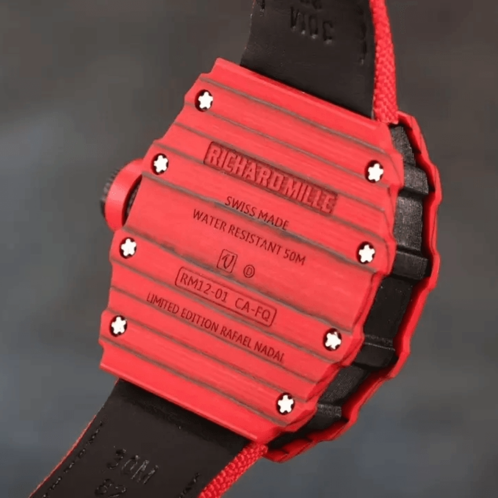 RM공장 리차드밀 투르비옹 레드 카본 레드 우븐 스트랩 RM12-01