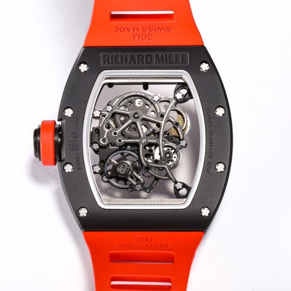 BBR공장 리차드밀 부바왓슨 블랙 세라믹 레드 러버밴드 RM-055