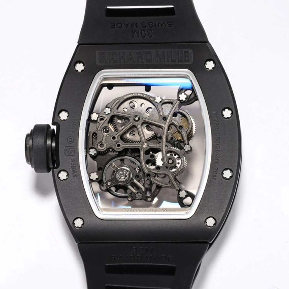 BBR공장 리차드밀 부바왓슨 블랙 세라믹 블랙 러버밴드 RM-055