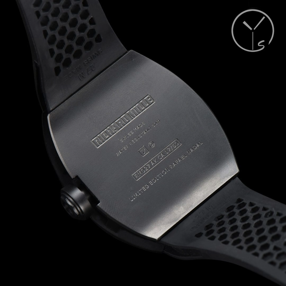 YS공장 리차드밀 라파엘 나달 블랙 세라믹 투르비옹 블랙 러버 스트랩 RM027