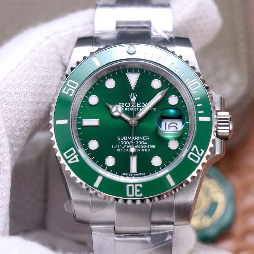 VS공장 롤렉스 서브마리너 녹판 헐크 40mm 116610LV