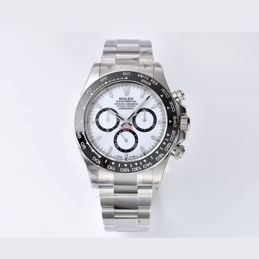 클린공장 롤렉스 데이토나 크로노그래프 팬더 화이트 다이얼 바인덱스 세라믹베젤 SS 브레이슬릿 40mm 126500