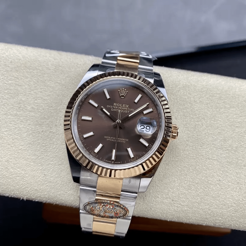 클린공장 롤렉스 데이저스트 초코 다이얼 바인덱스 RG 콤비 오이스터 41mm 126331