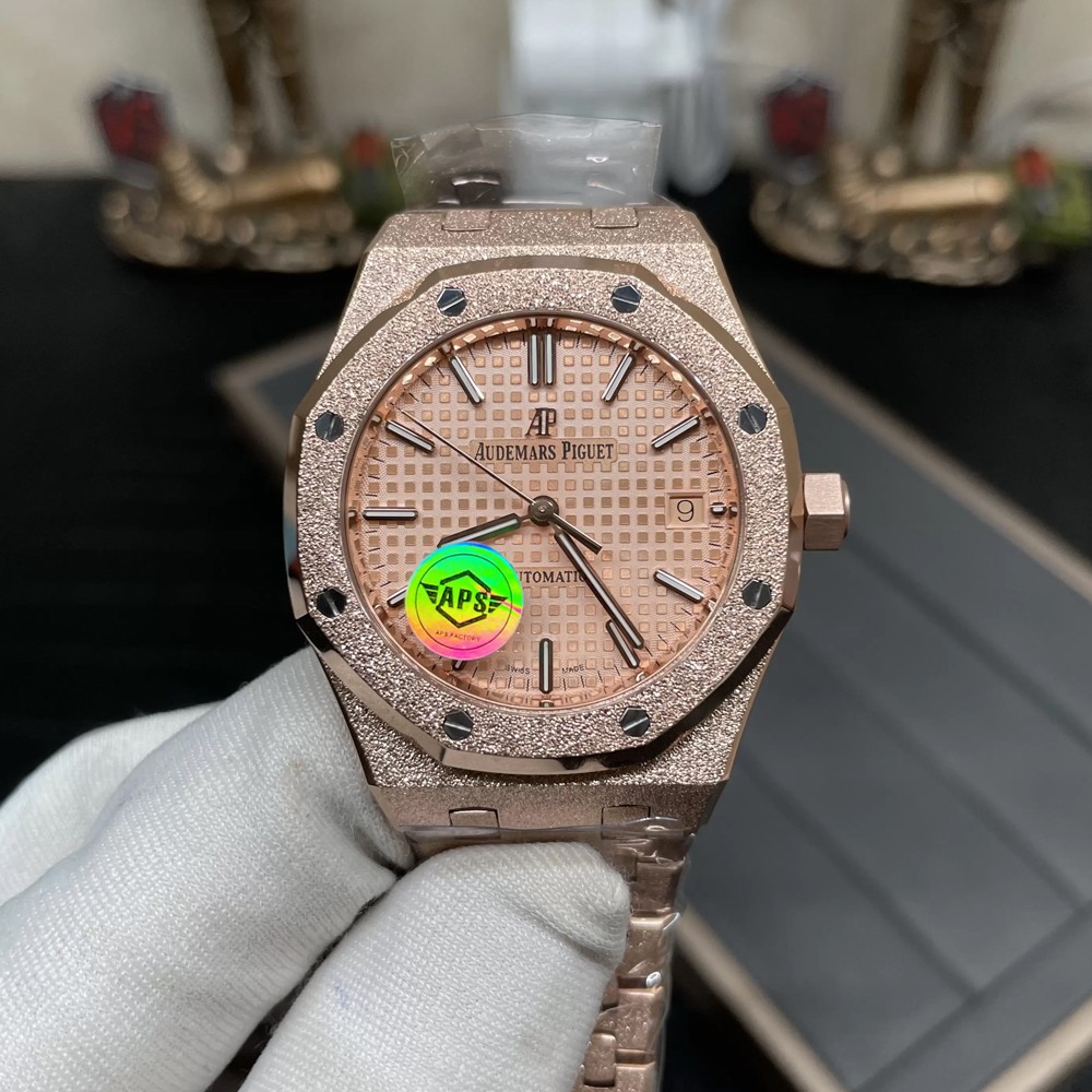 APS공장 오데마피게 로얄오크 프로스트 RG 다이얼 로즈골드 금통 37mm 15454OR