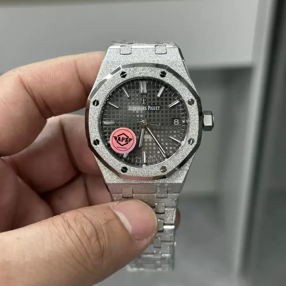 APS공장 오데마피게 로얄오크 프로스트 그레이 다이얼 스틸 SS 브레이슬릿 37mm 15454BC