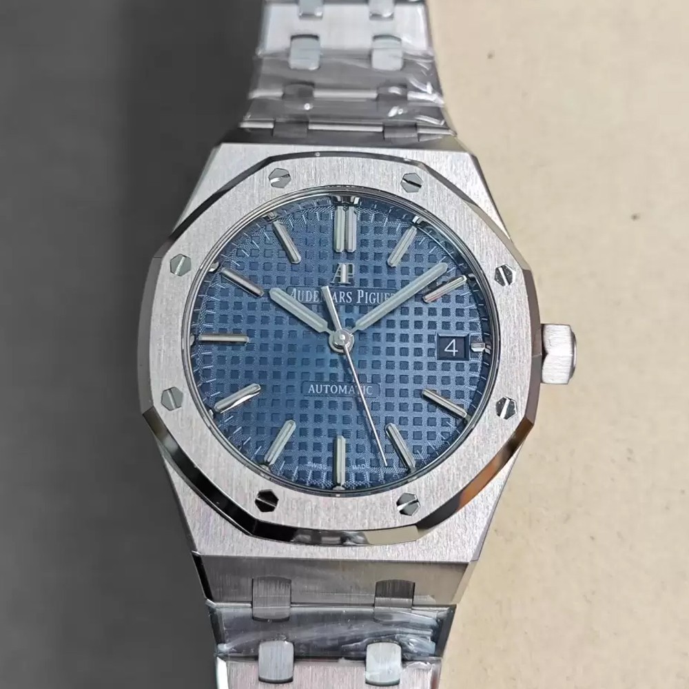 APS공장 오데마피게 로얄오크 블루 다이얼 스틸 SS 브레이슬릿 37mm 15450