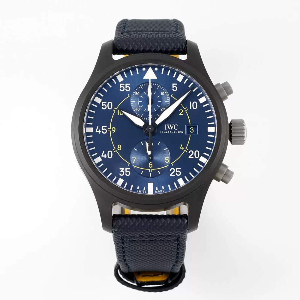 APS공장 IWC 파일럿 플라이백 크로노그래프 블루 엔젤스 스페셜 에디션 나일론 스트랩 44mm IW389008