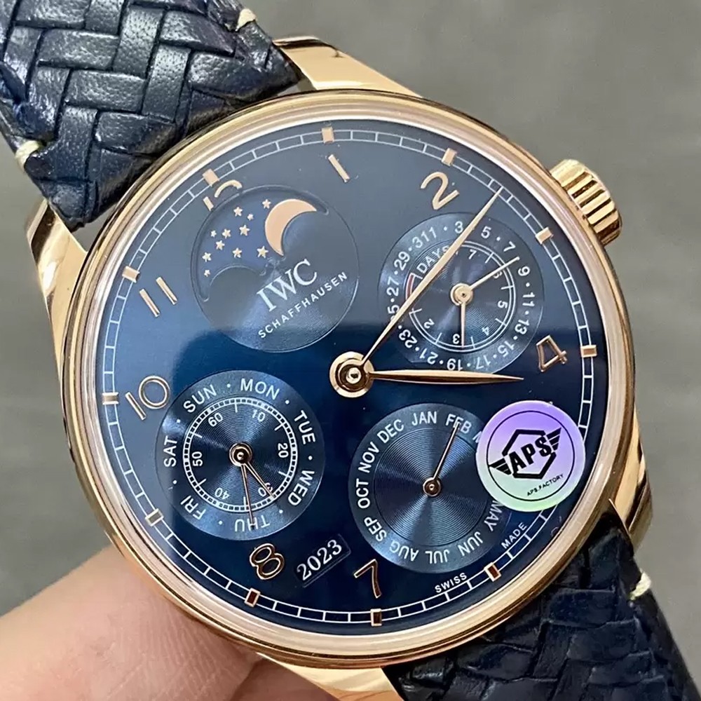 APS공장 IWC 포르투기저 퍼페츄얼 캘린더 부티크 에디션 레더 스트랩 44.2mm IW503312