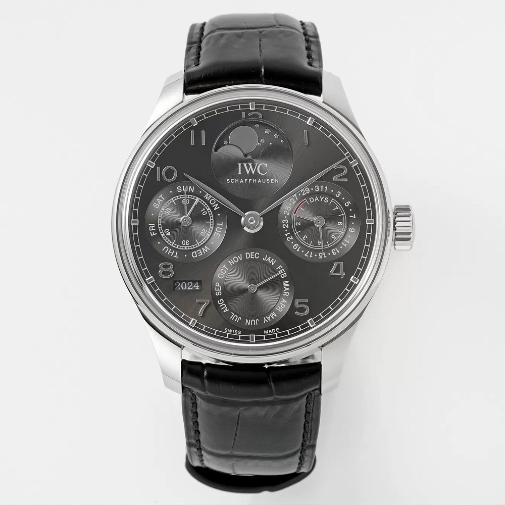 APS공장 IWC 포르투기저 퍼페츄얼 캘린더 화이트골드 레더 스트랩 44.2mm IW503301