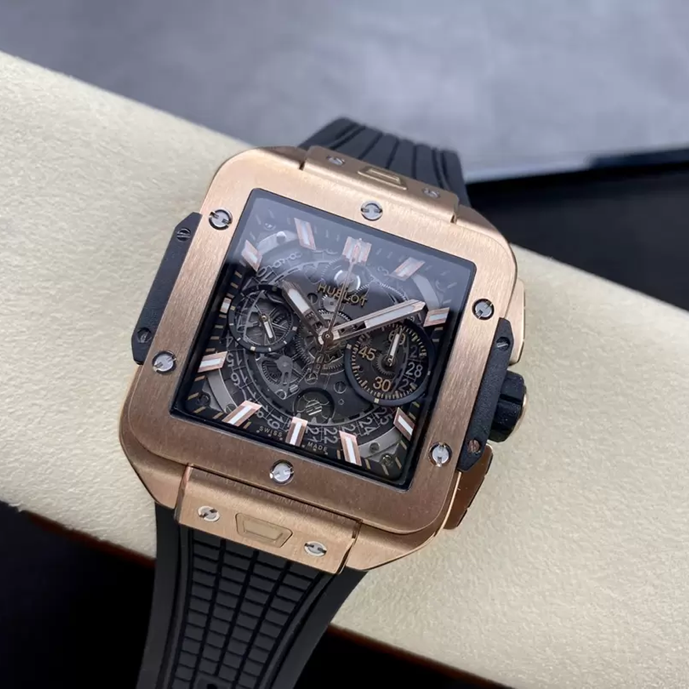 BBF공장 위블로 스퀘어뱅 유니코 티타늄 로즈골드 베젤 42mm 821.NM.0170.RX