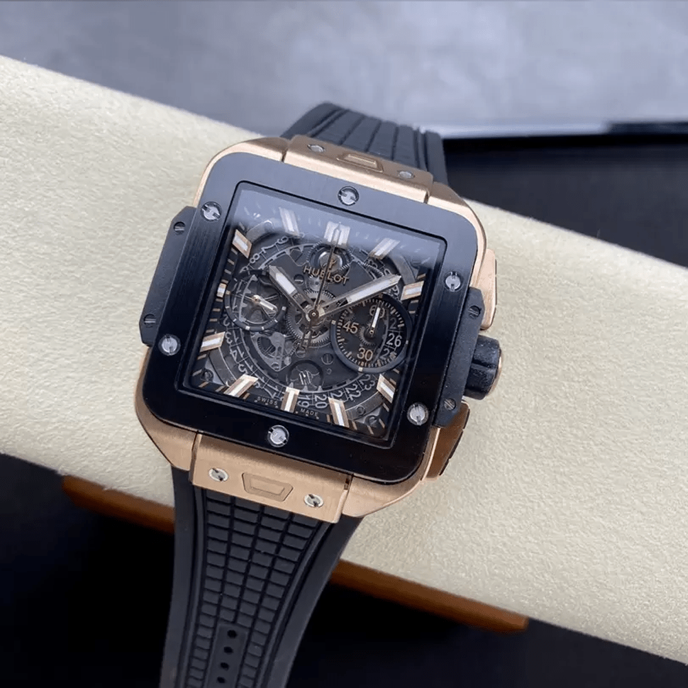 BBF공장 위블로 스퀘어뱅 유니코 티타늄 로골 블랙 베젤 42mm 821.NM.0170.RX