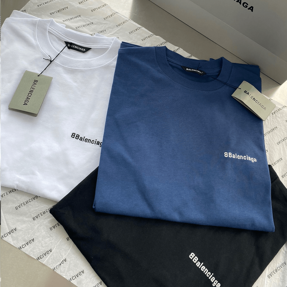 발렌시아가 24SS 스몰 레터링 자수로고 반팔 티셔츠