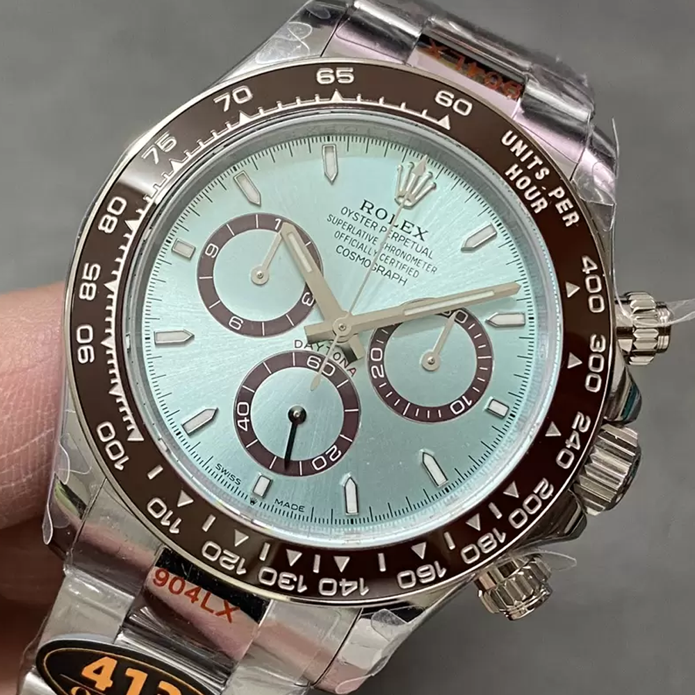 QF공장 롤렉스 데이토나 크로노그래프 아이스블루 다이얼 바인덱스 SS 브레이슬릿 40mm (텅스텐 헤비버전) 126506