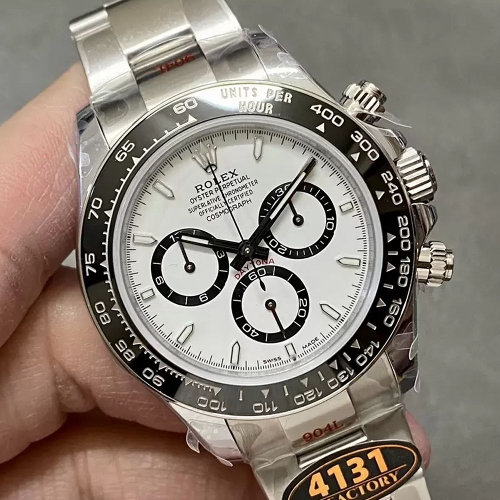 QF공장 롤렉스 데이토나 크로노그래프 팬더 화이트 다이얼 바인덱스 SS 브레이슬릿 40mm (텅스텐 헤비버전) 126500