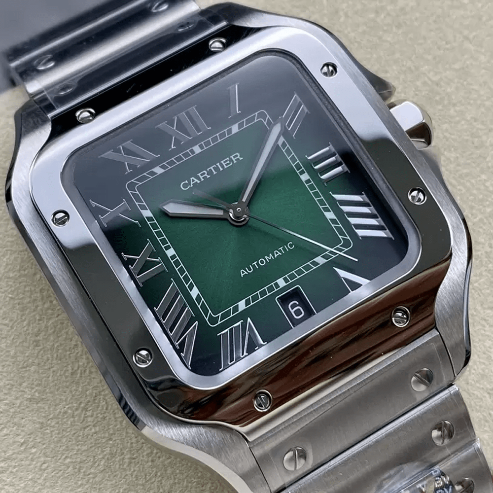 BV공장 까르띠에 산토스 드 까르띠에 라지 그린 다이얼 40mm WSSA0062