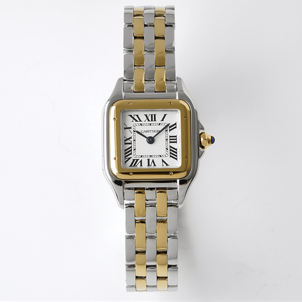 BV공장 까르띠에 팬더 드 까르띠에 화이트 다이얼 YG 콤비 여성용 스몰 W2PN0006 미디엄 W2PN0007