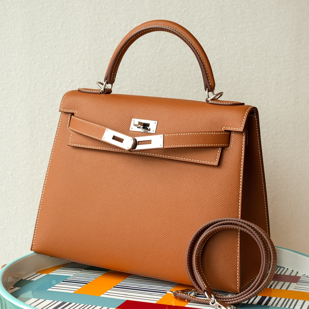 에르메스 올수공 켈리 25 골드 골드 앱송 가죽