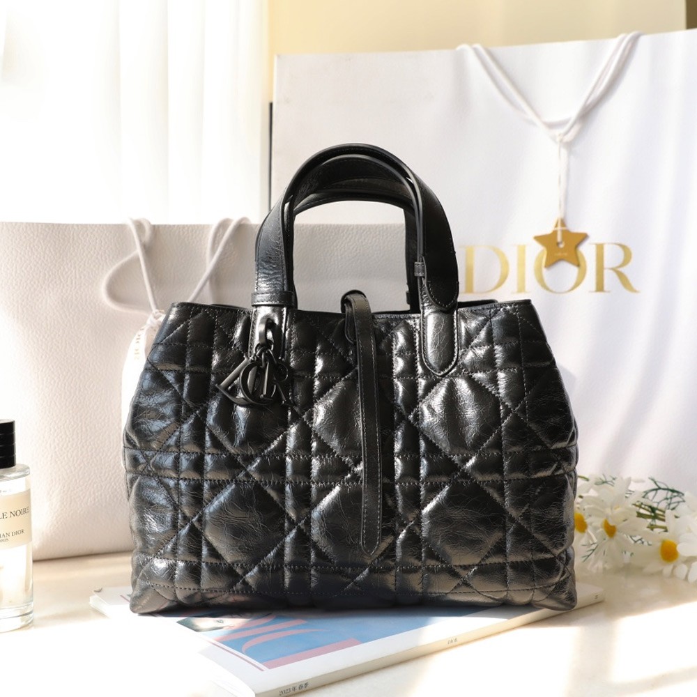 디올 뚜주흐 미디엄 블랙 매크로 까나쥬