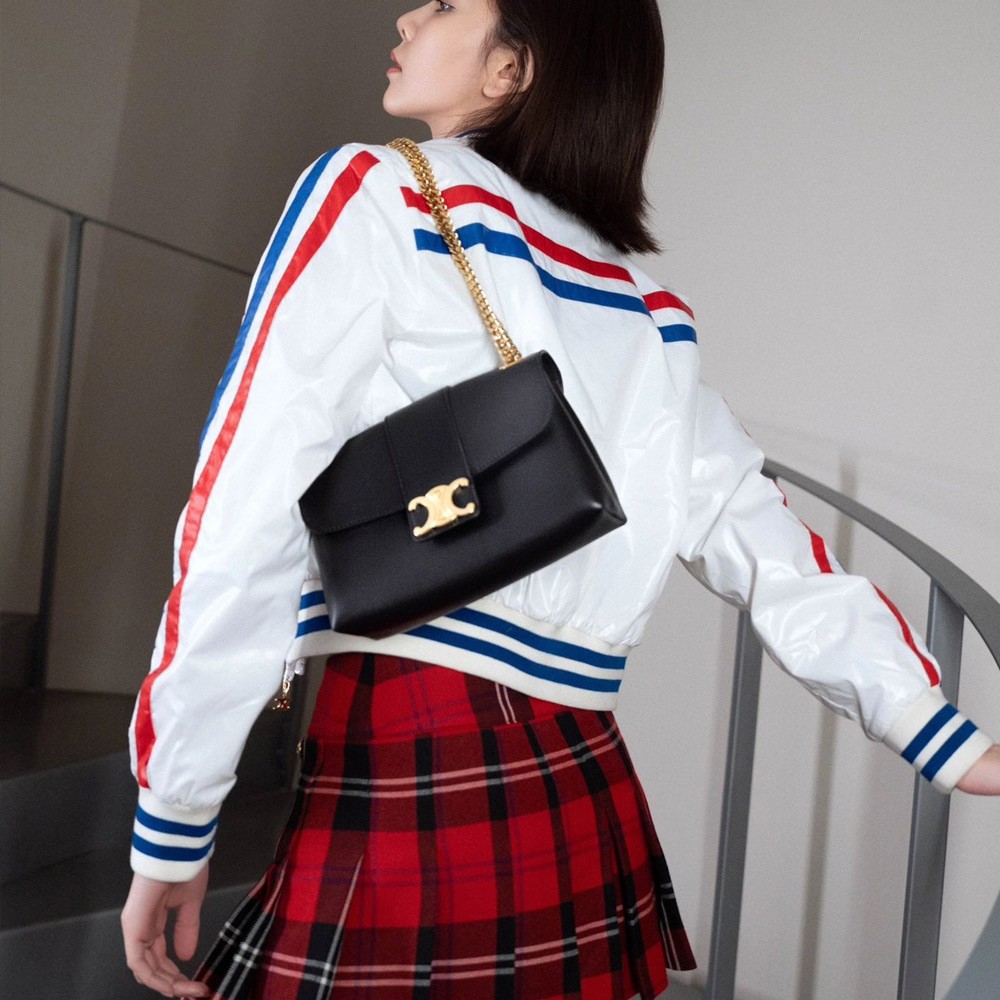 셀린느 틴 빅투아르백 금장 블랙 숄더 블랙