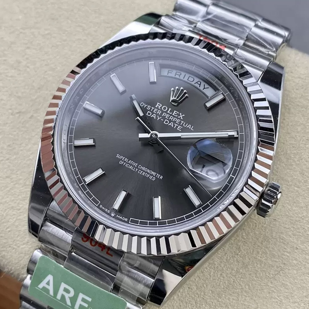 ARF공장 롤렉스 데이데이트 그레이 인덱스 다이얼 화이트골드 40mm m228239