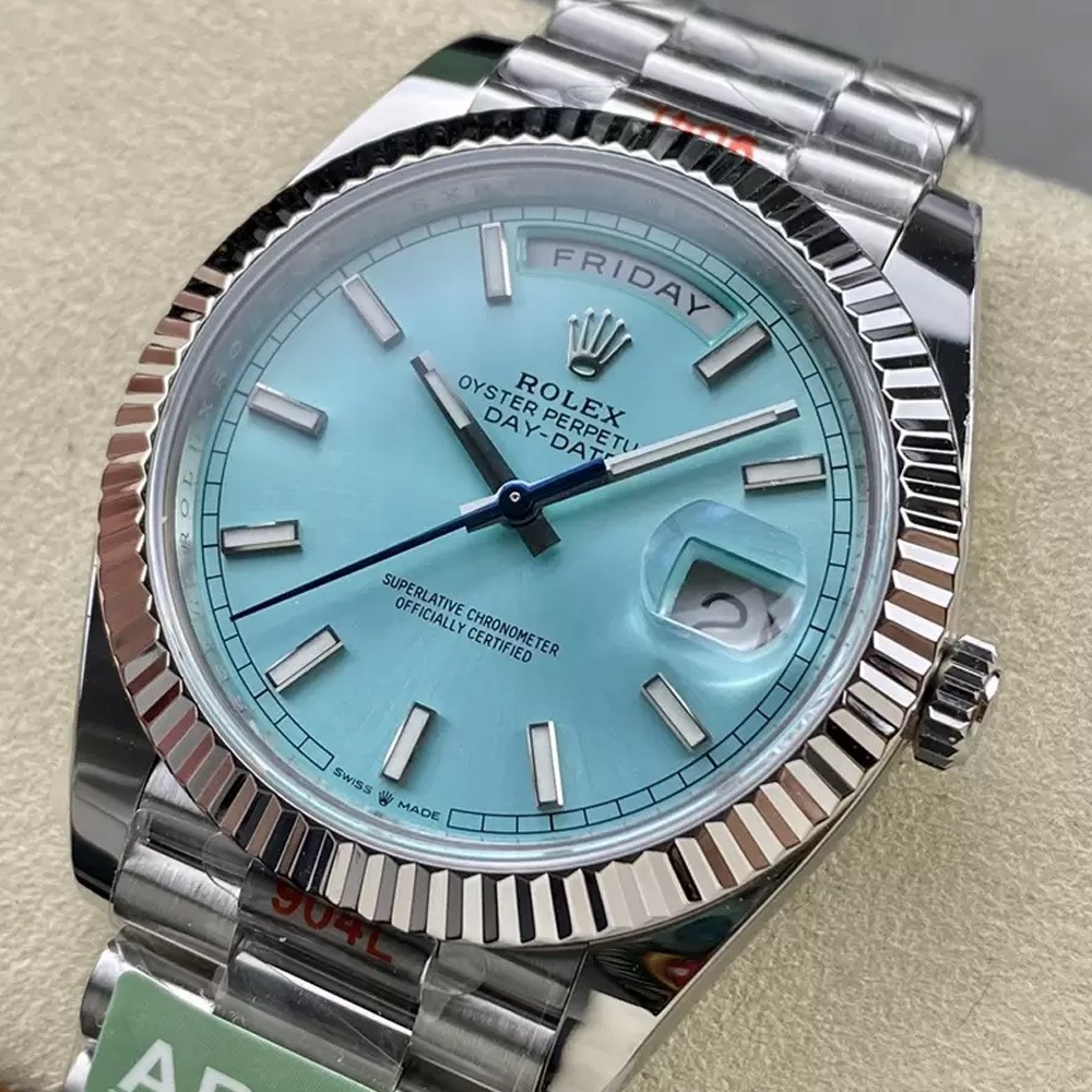 ARF공장 롤렉스 데이데이트 아이스블루 인덱스 다이얼 화이트골드 40mm m228236