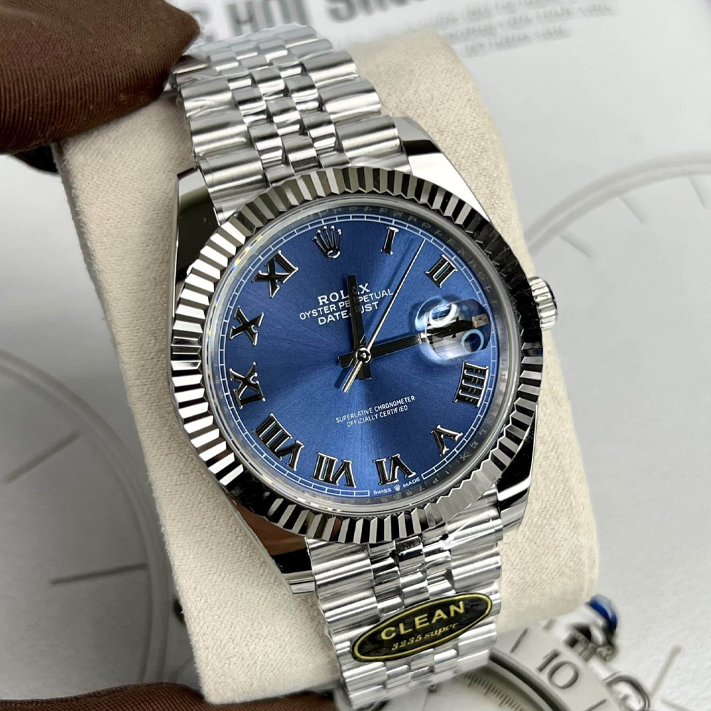 롤렉스 데이저스트 아주로 청판 로만 다이얼 SS 쥬빌레 41mm 126334