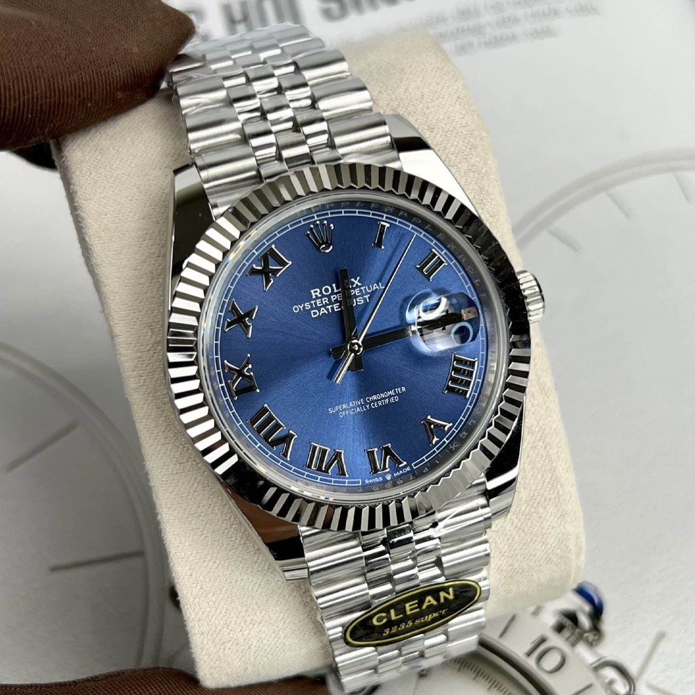 클린공장 롤렉스 데이저스트 아주로 청판 로만 다이얼 SS 쥬빌레 41mm 126334