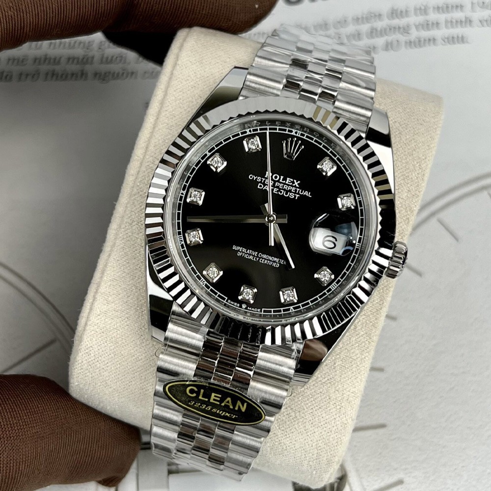 클린공장 롤렉스 데이저스트 검판 다이얼 10P 다이아 SS 쥬빌레 41mm 126334