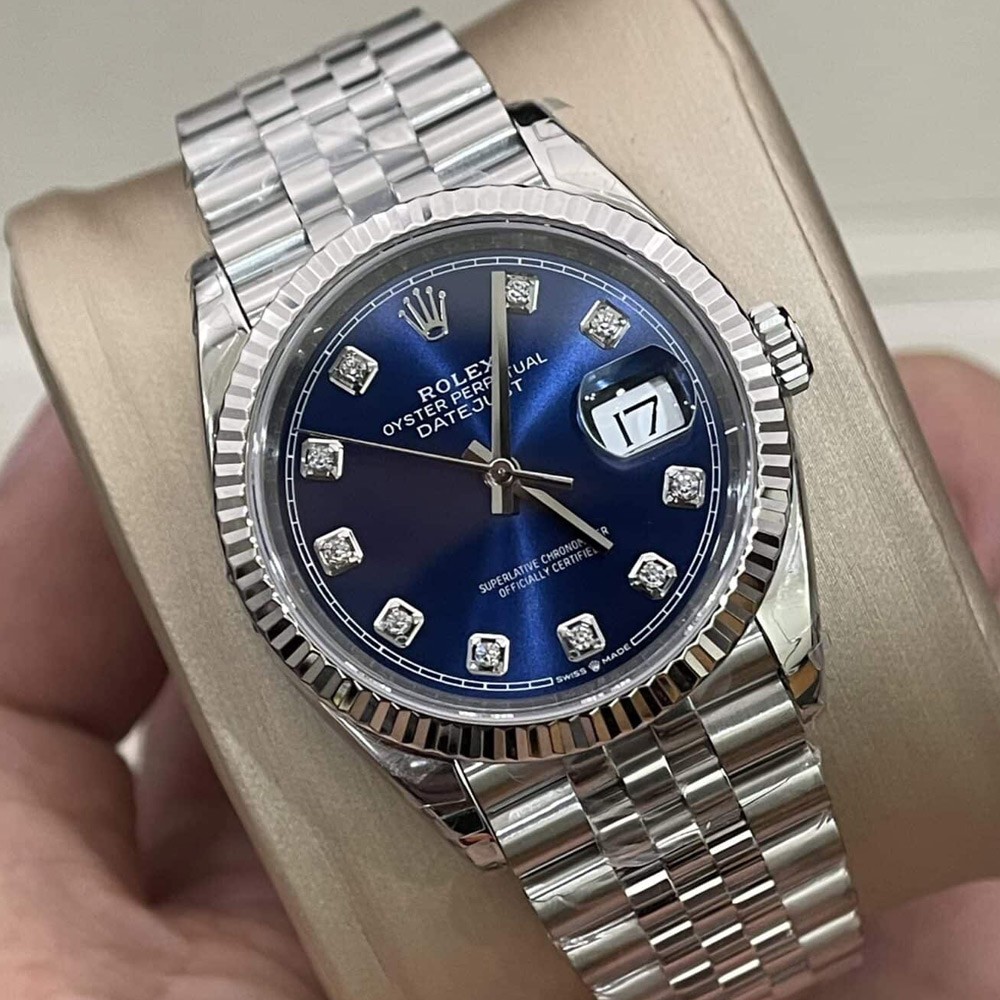 클린공장 롤렉스 데이저스트 청판 다이얼 10P 다이아  SS 쥬빌레 41mm 126334