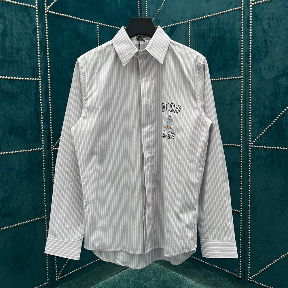 디올 24SS 자수로고 긴팔 셔츠