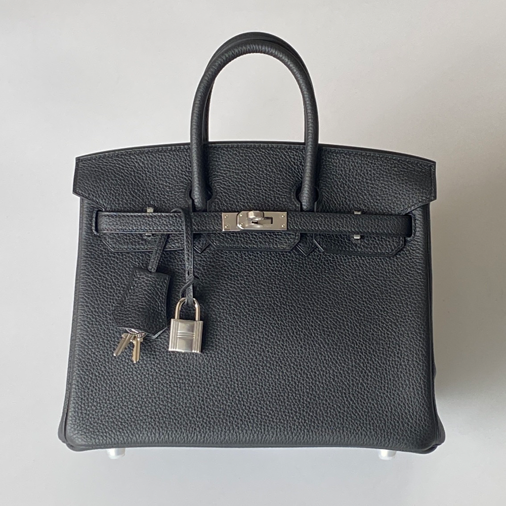 에르메스 올수공 버킨 30 투톤 블랙 토고 팔라듐 하드웨어