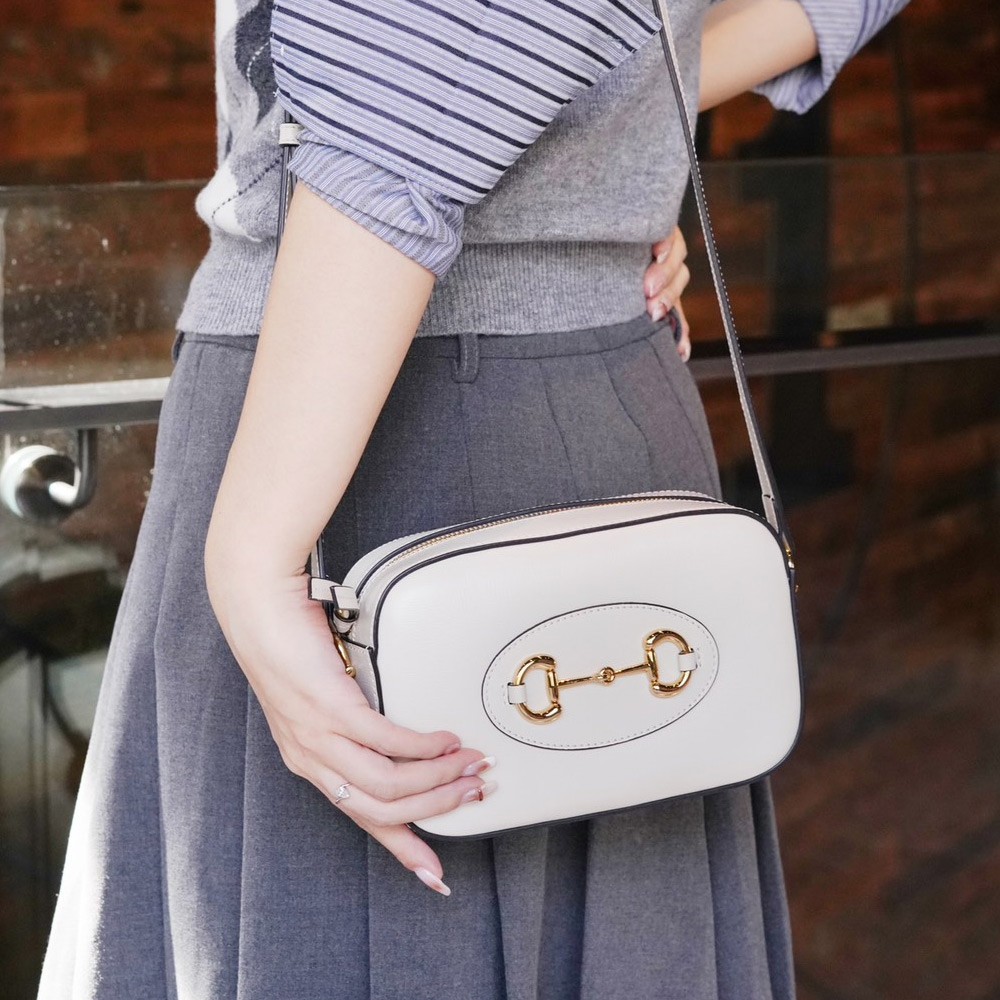 구찌 홀스빗 1955 스몰 숄더백 화이트 760196