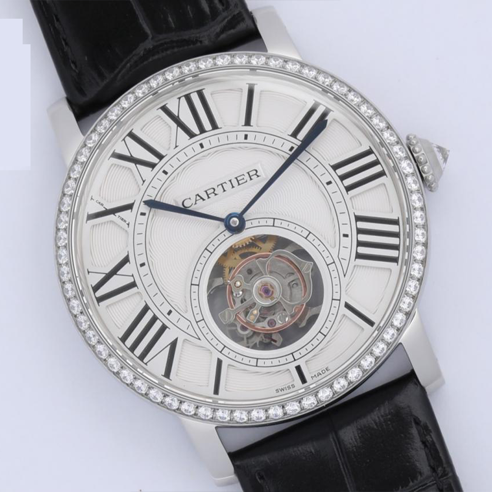 BBR공장 까르띠에 로통드 드 까르띠에 투르비옹 플라잉 다이아 베젤 40mm HPI00593
