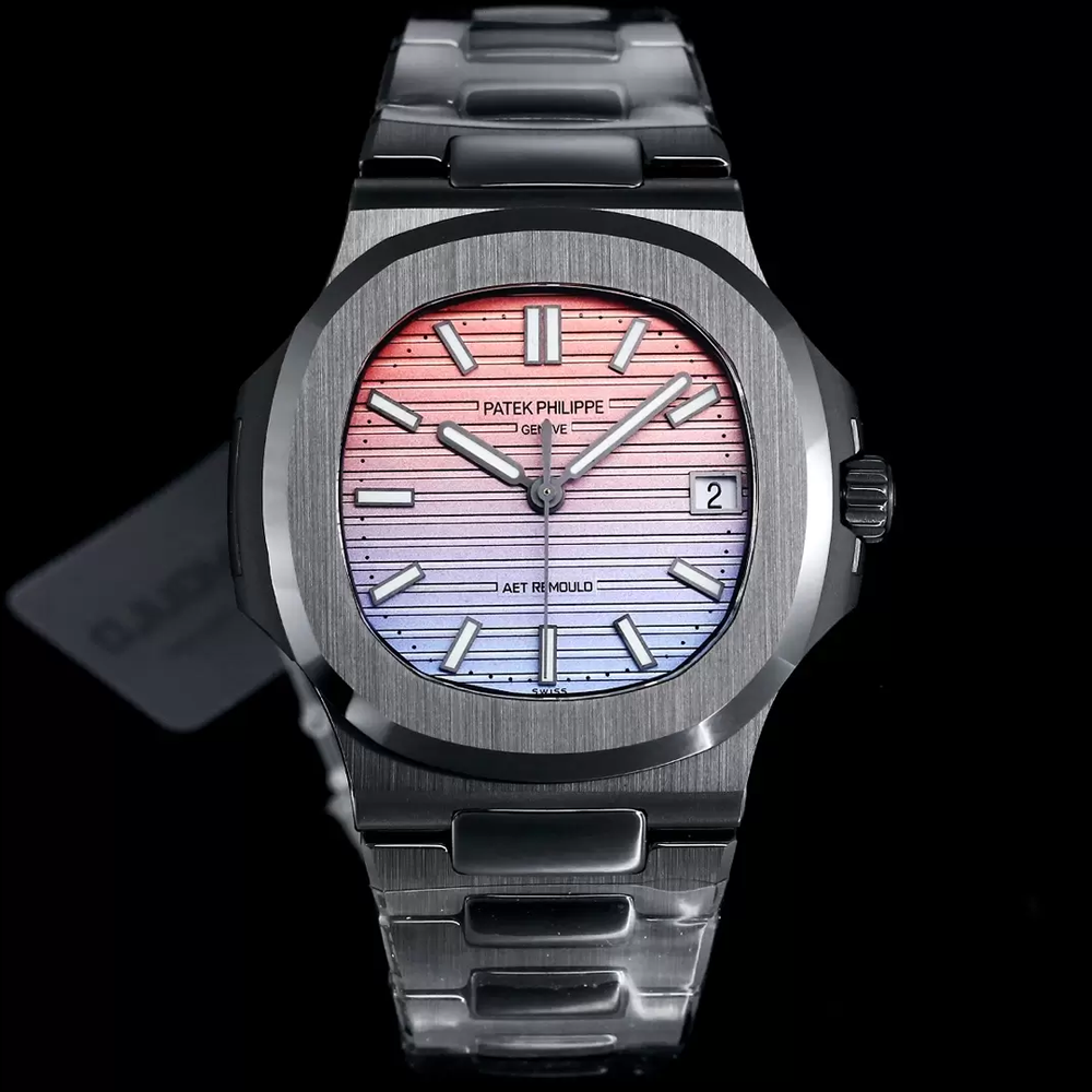 AET공장 파텍필립 노틸러스 레인보우 다이얼 커스텀 블랙 세라믹 40mm 5711