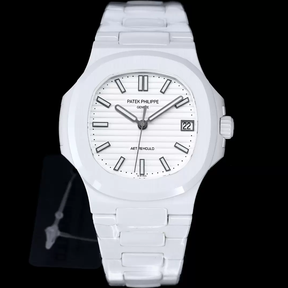 AET공장 파텍필립 노틸러스 화이트 다이얼 커스텀 화이트 세라믹 40mm 5711