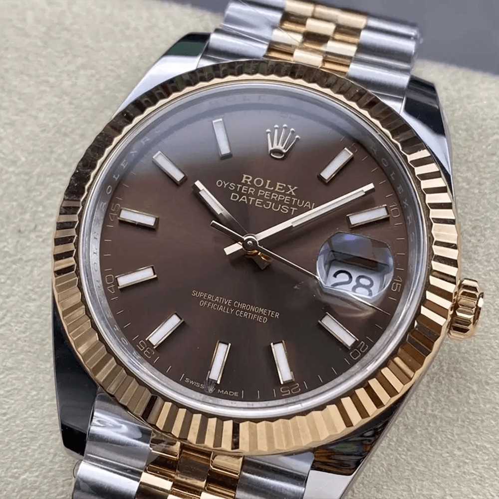 클린공장 롤렉스 데이저스트 초코다이얼 바인덱스 로즈골드 콤비 쥬빌레 41mm 126331