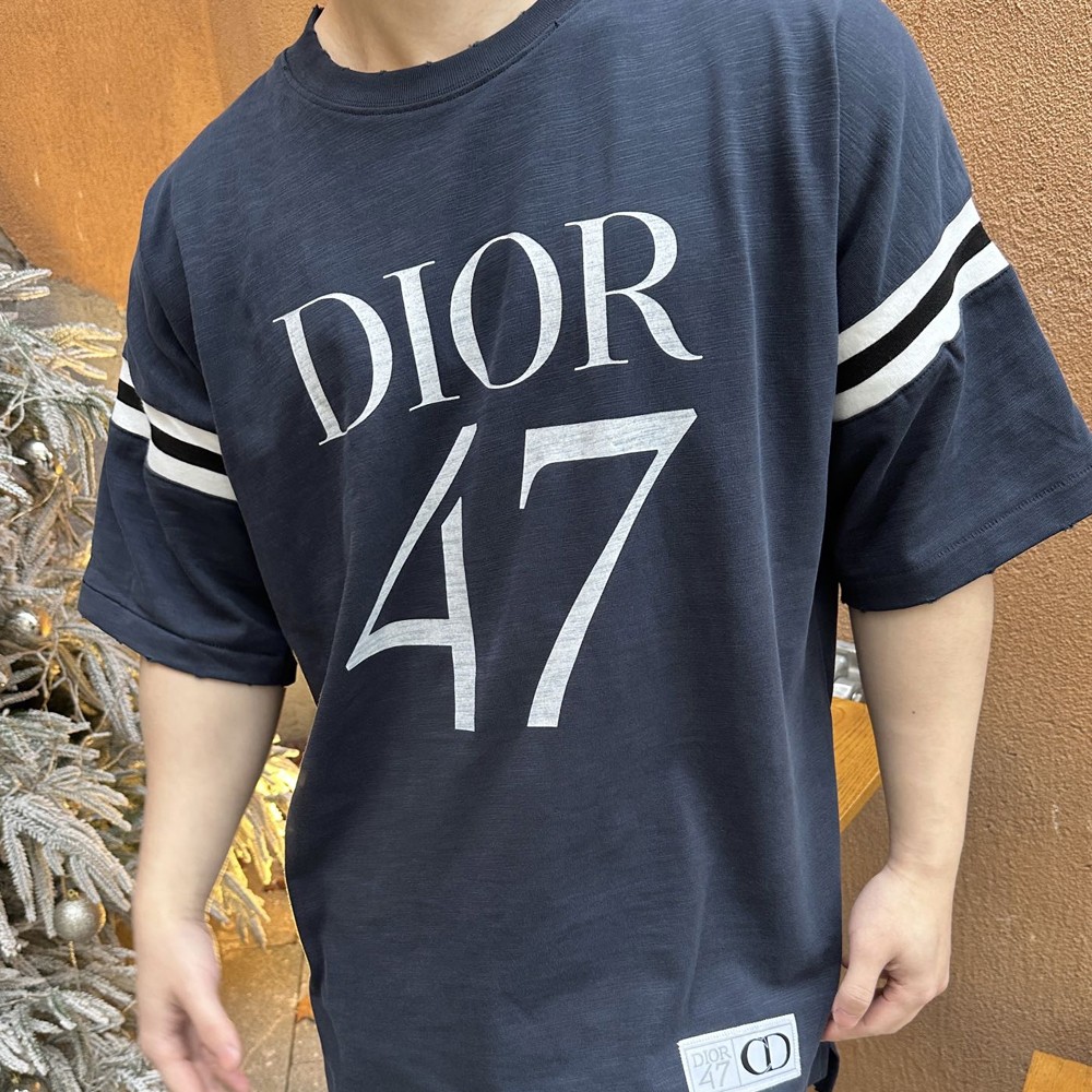 디올 24SS 47 프린팅 오버핏 반팔 티셔츠