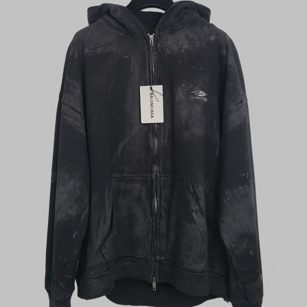 발렌시아가 24SS 스포츠 로고 디스 후드 집업