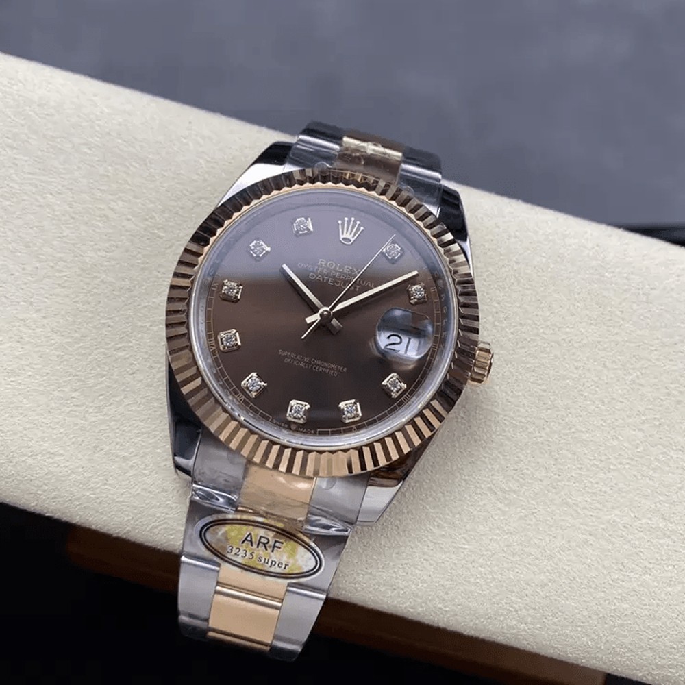 ARF공장 롤렉스 데이저스트 초코 다이얼 10P 다이아 RG 콤비 오이스터 41mm 126331